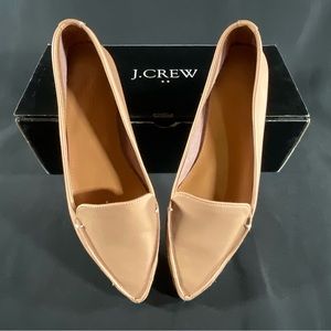 J. Crew Edie Leather Women’s Flats/Slip On Loafers Warm Beige 7.5 *EUC w/Box